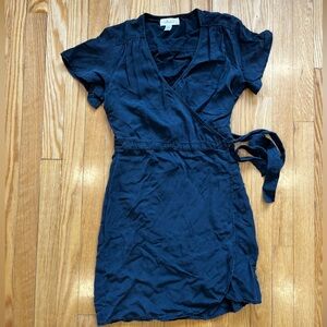 Bella Dahl Black Tencel Wrap Dress sz XS